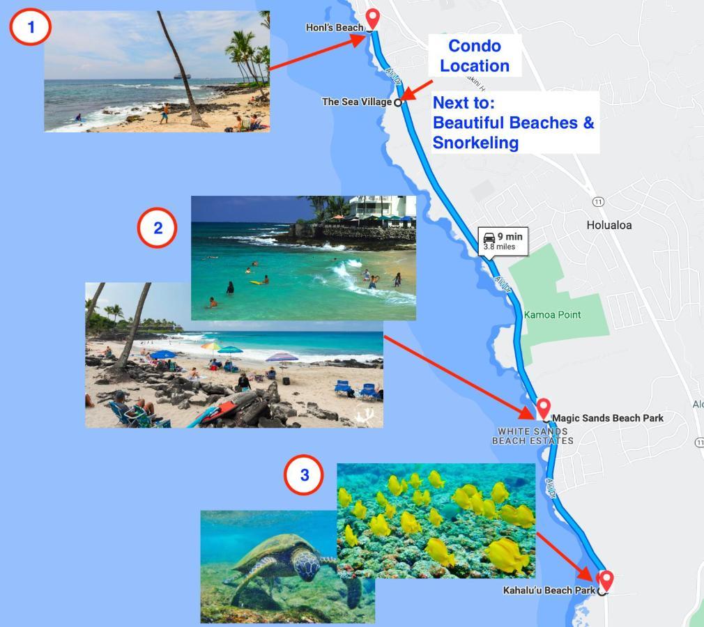 Sea Village Condo With Unobstructed Ocean Views And Oceanside Pool Kailua-Kona Luaran gambar